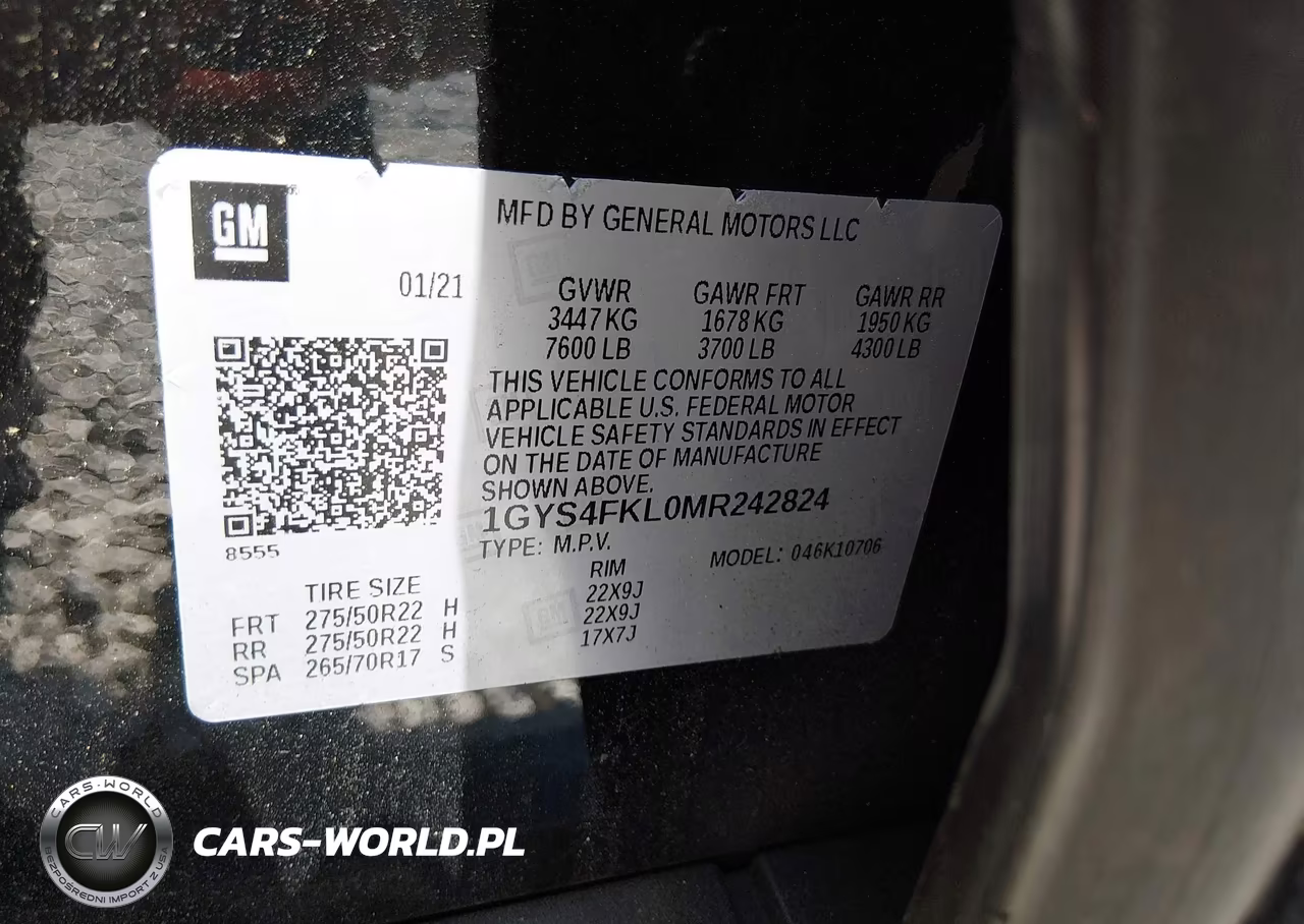 2021 Cadillac Escalade 4Wd Sport VIN:1GYS4FKL0MR242824 - 9
