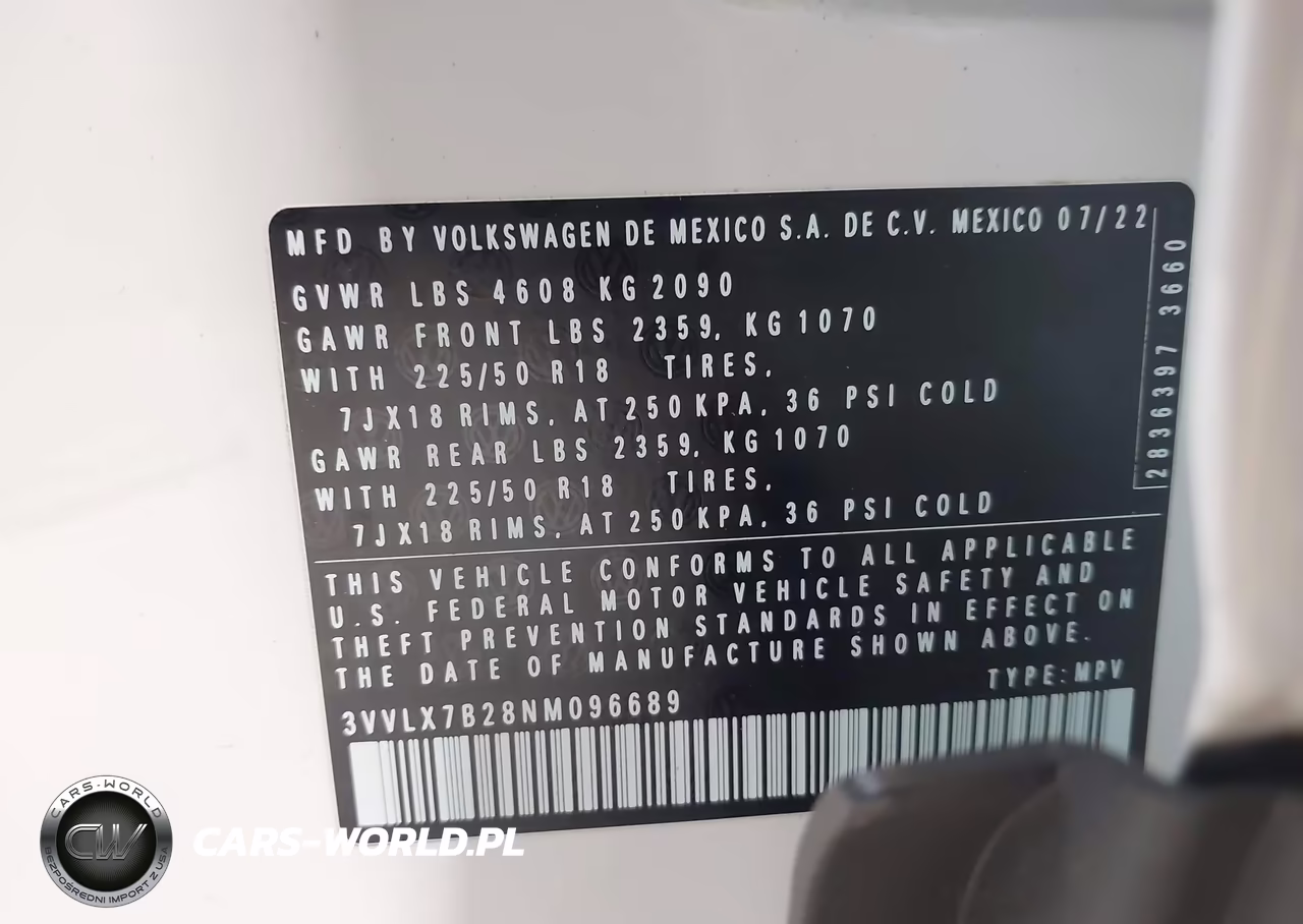2022 Volkswagen Taos 1.5T Se VIN:3VVLX7B28NM096689 - 9