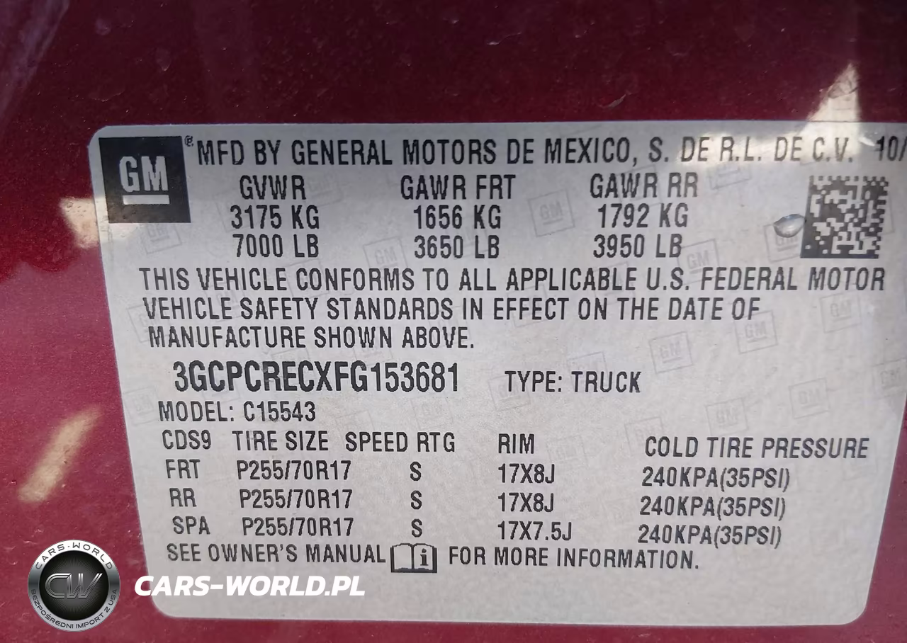 2015 Chevrolet Silverado 1500 1Lt VIN:3GCPCRECXFG153681 - 9