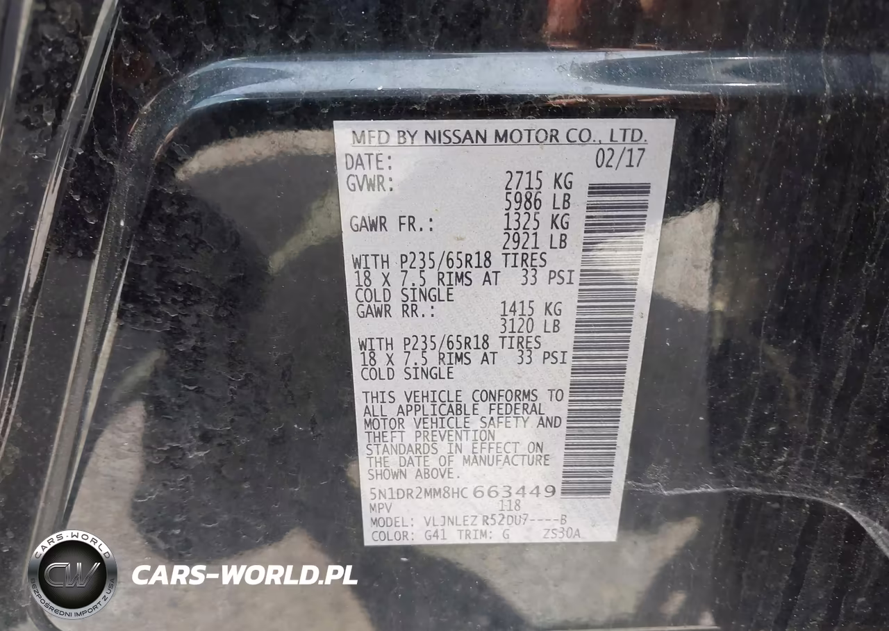 2017 Nissan Pathfinder Sv VIN:5N1DR2MM8HC663449 - 9