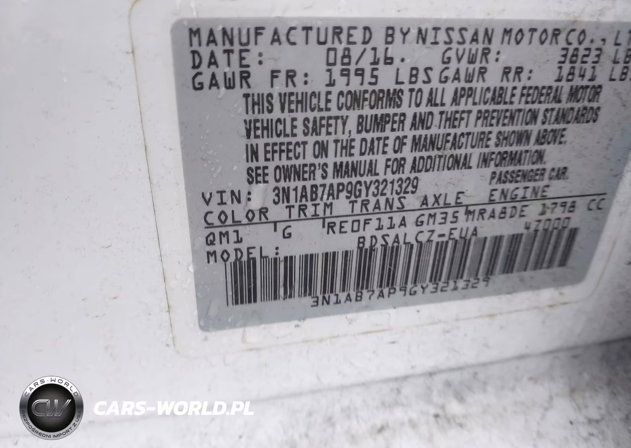 2016 Nissan Sentra Fe+ S VIN:3N1AB7AP9GY321329 - 9
