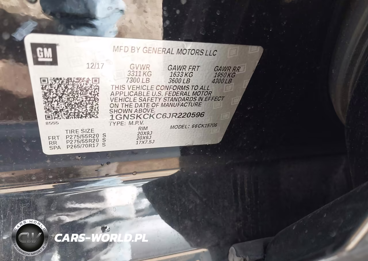 2018 Chevrolet Tahoe Premier VIN:1GNSKCKC6JR220596 - 9