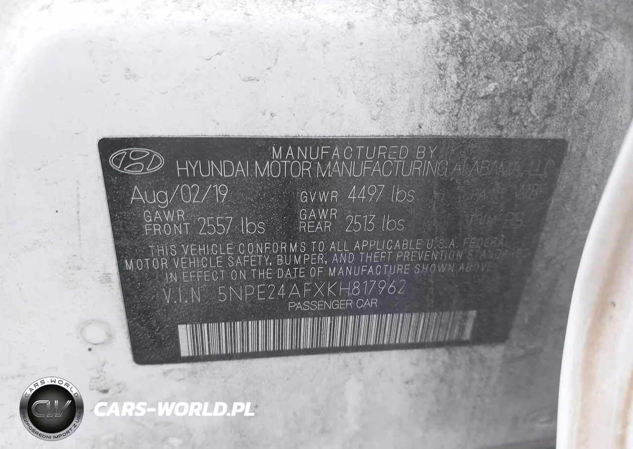 2019 Hyundai Sonata Se VIN:5NPE24AFXKH817962 - 9