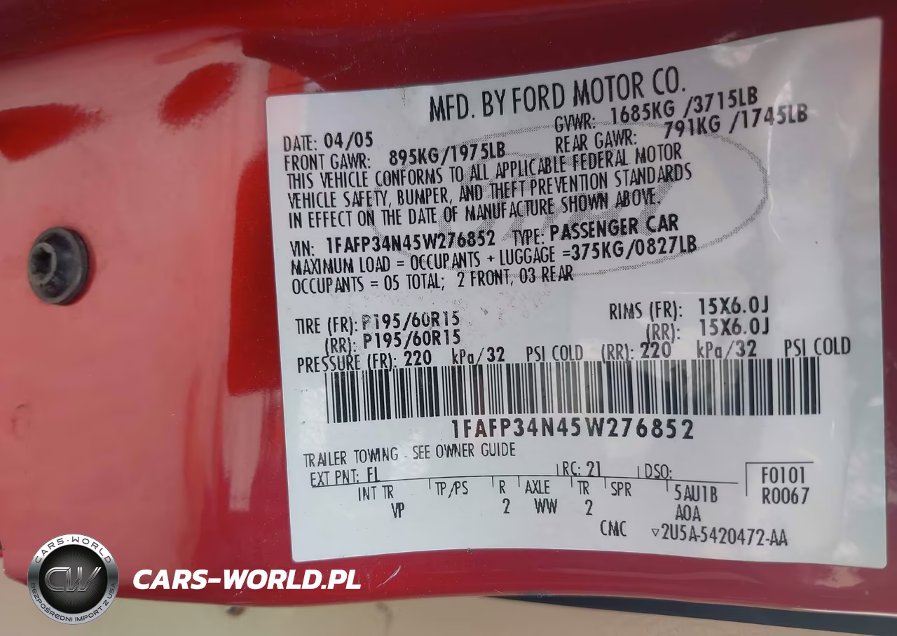 2005 Ford Focus Zx4 VIN:1FAFP34N45W276852 - 9