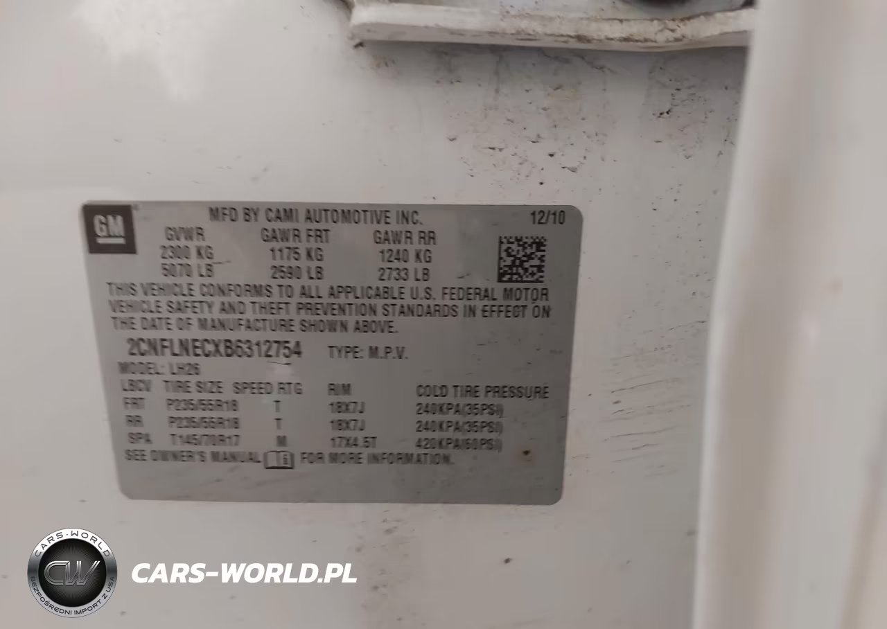 2011 Chevrolet Equinox 2Lt VIN:2CNFLNECXB6312754 - 9
