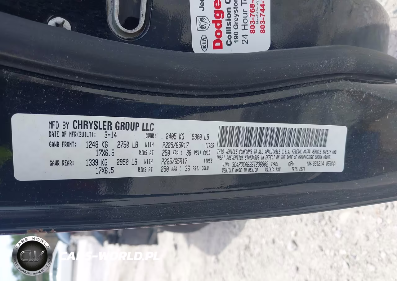2014 Dodge Journey American Value Pkg VIN:3C4PDCAB3ET236902 - 9