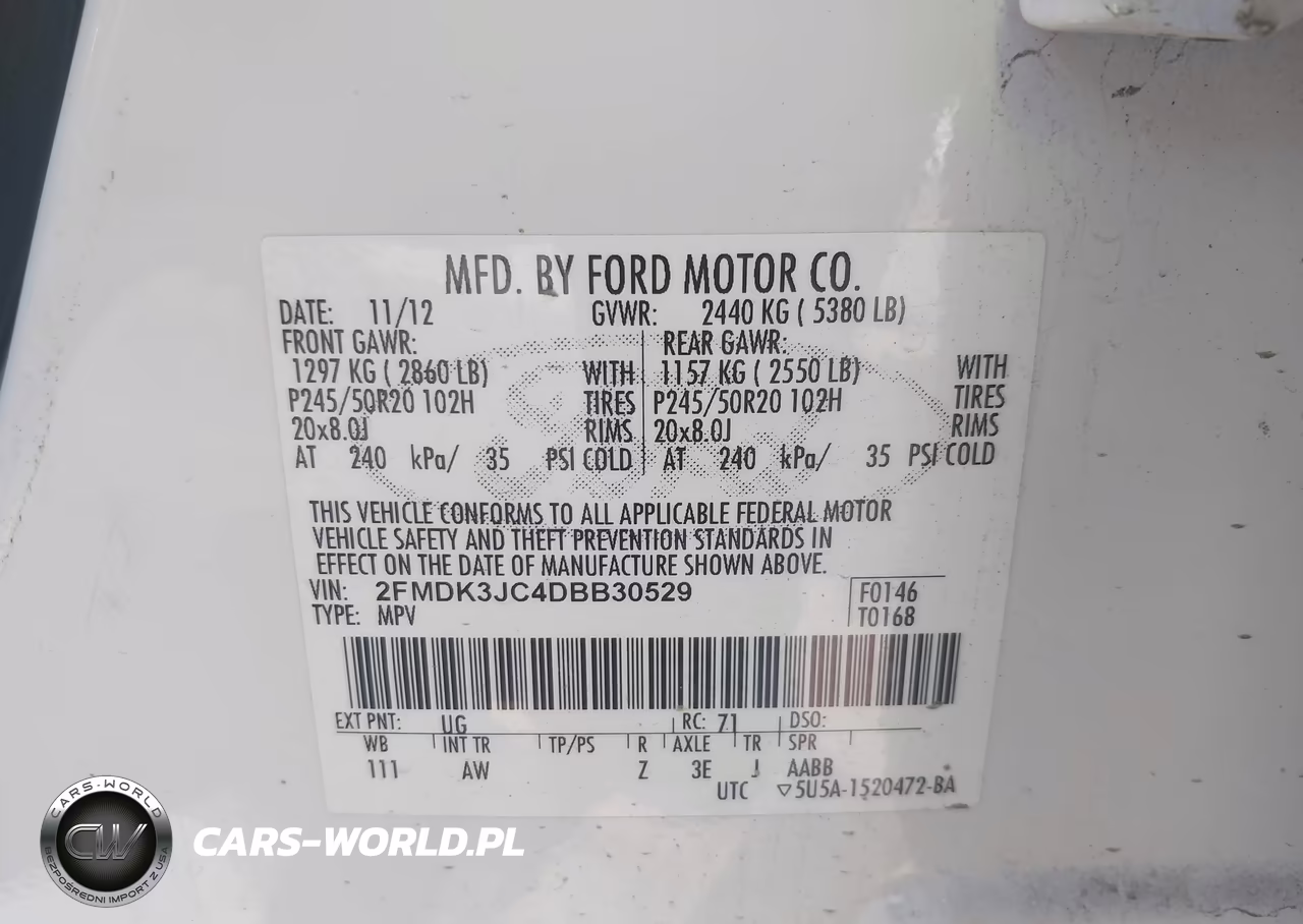2013 Ford Edge Sel VIN:2FMDK3JC4DBB30529 - 9