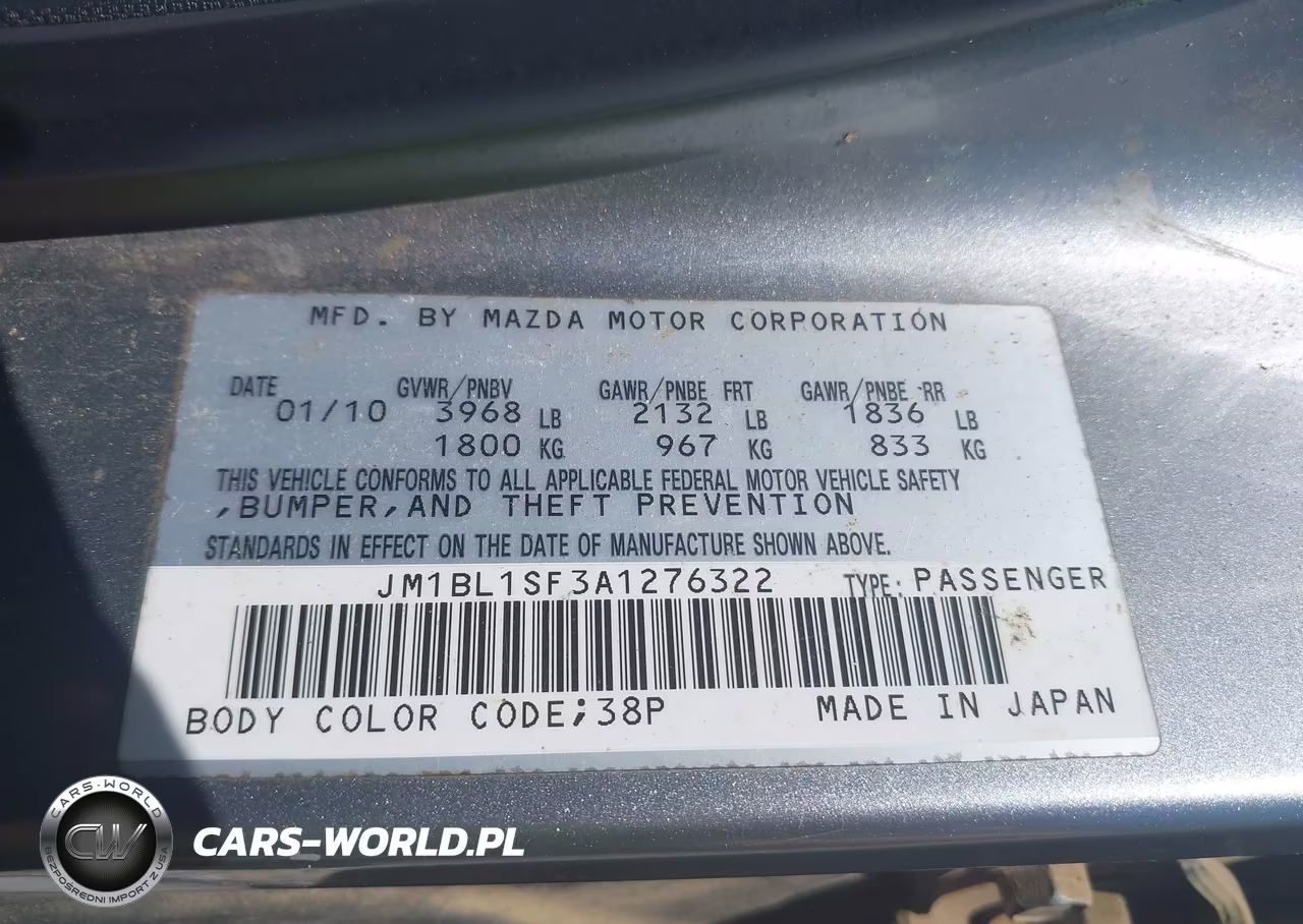 2010 Mazda Mazda3 I Touring VIN:JM1BL1SF3A1276322 - 9