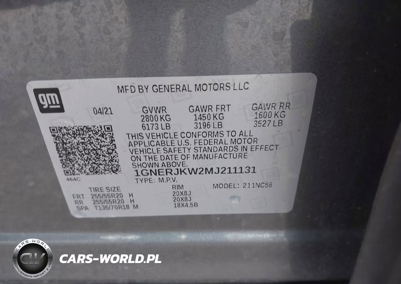 2021 Chevrolet Traverse Fwd Rs VIN:1GNERJKW2MJ211131 - 9