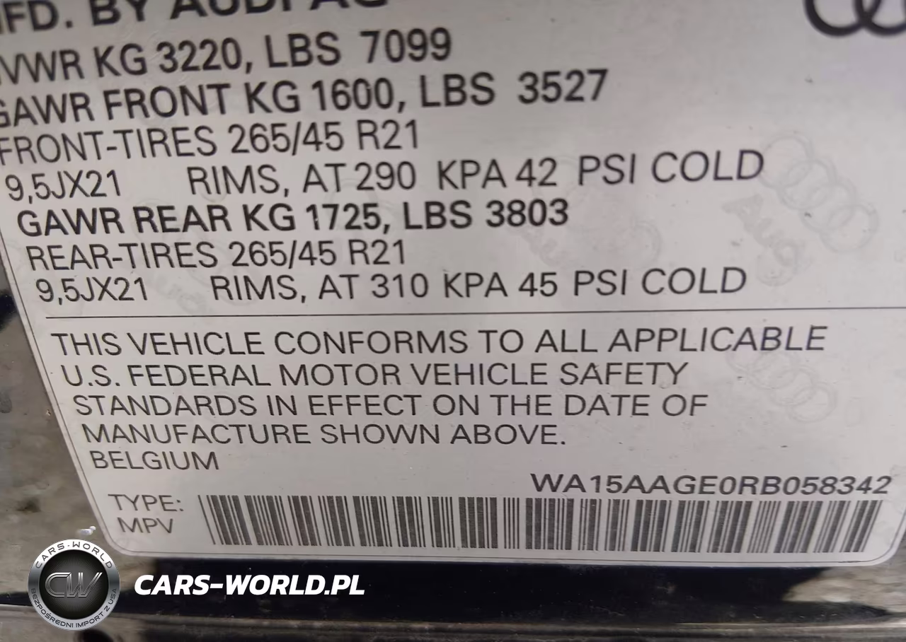2024 Audi Q8 E-Tron Premium Plus Quattro VIN:WA15AAGE0RB058342 - 9