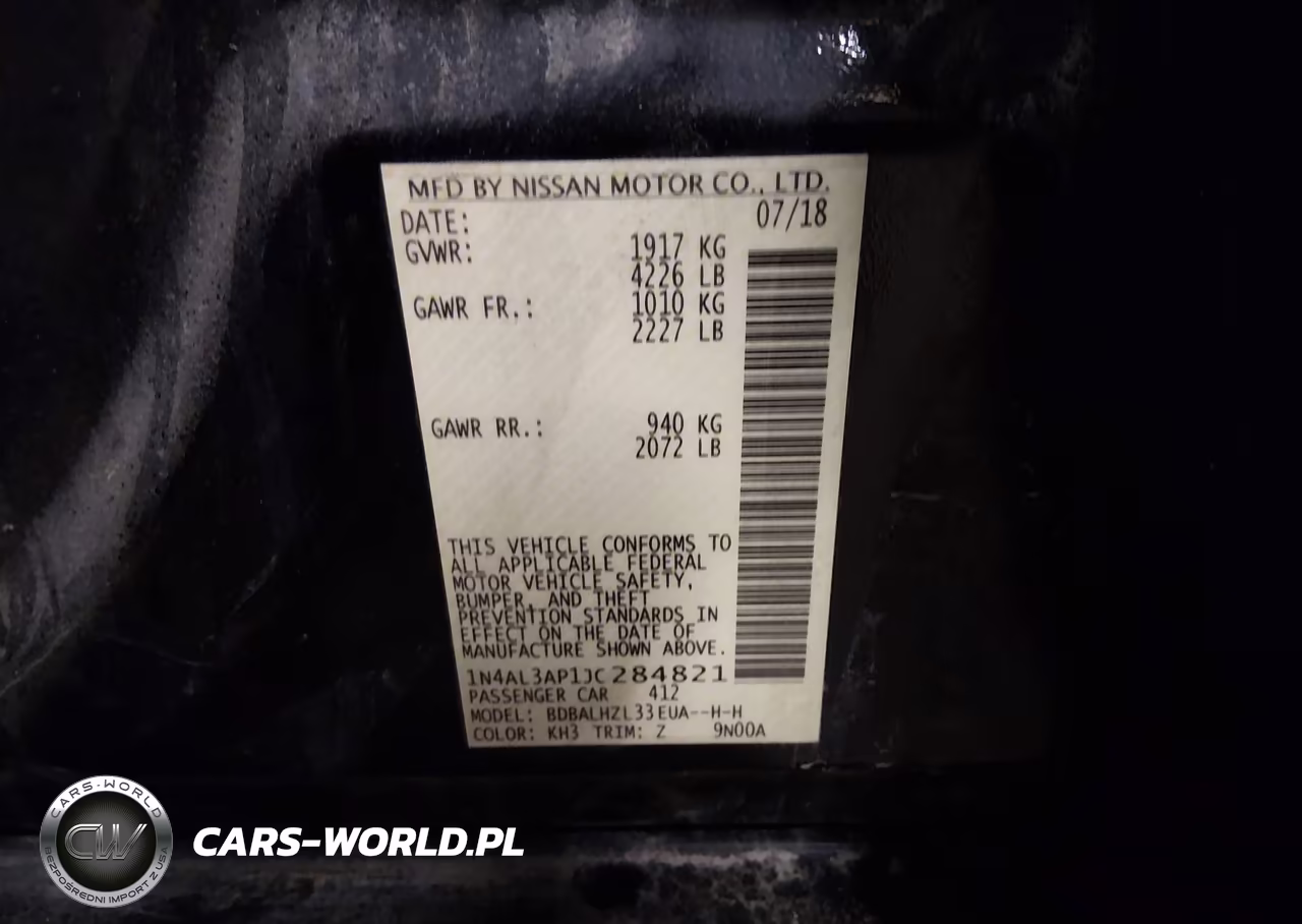 2018 Nissan Altima 2.5 Sr VIN:1N4AL3AP1JC284821 - 9