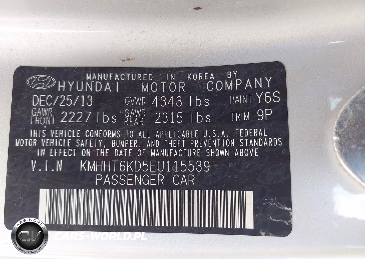 2014 Hyundai Genesis 2.0T VIN:KMHHT6KD5EU115539 - 9