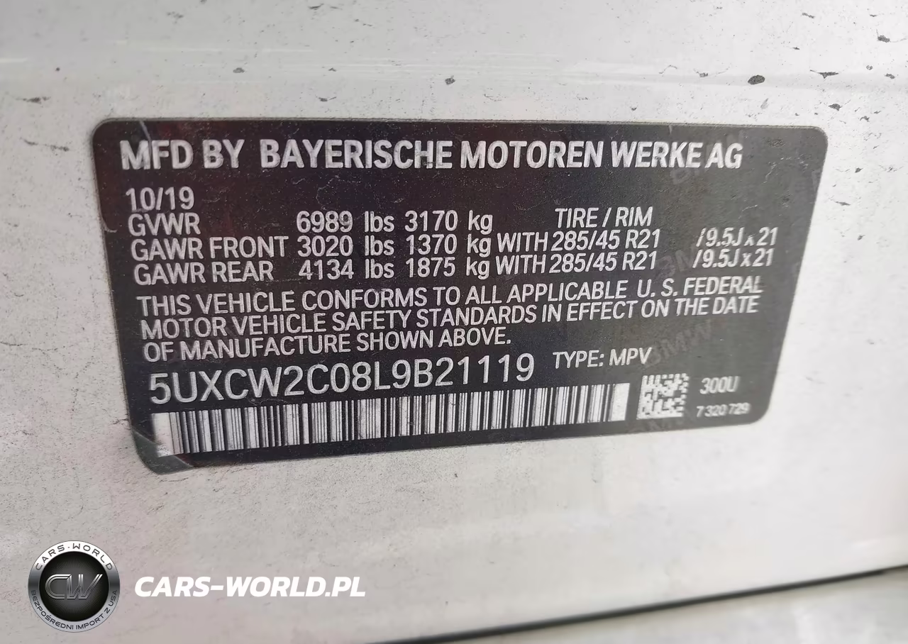 2020 BMW X7 xDrive40I VIN:5UXCW2C08L9B21119 - 9