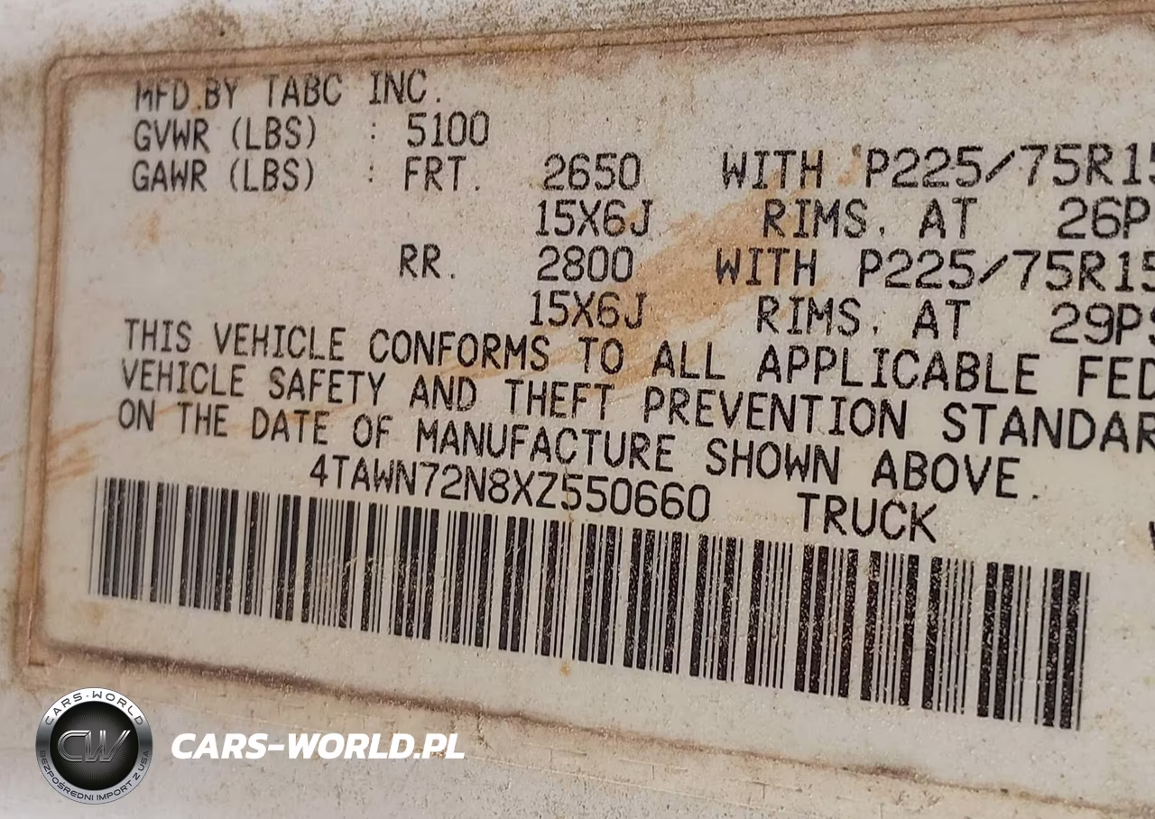 1999 Toyota Tacoma VIN:4TAWN72N8XZ550660 - 9