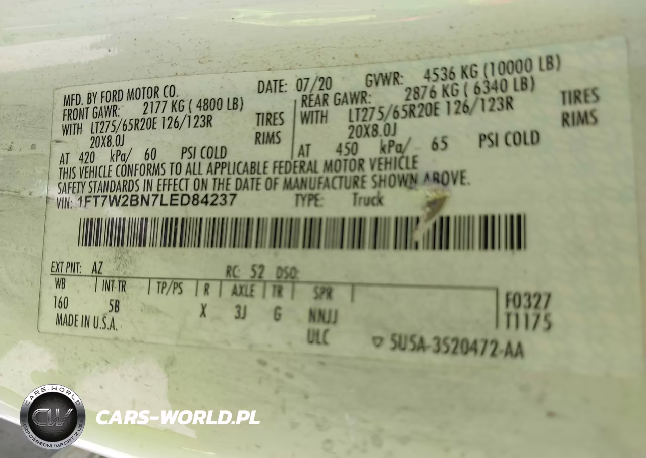 2020 Ford F-250 Lariat VIN:1FT7W2BN7LED84237 - 9