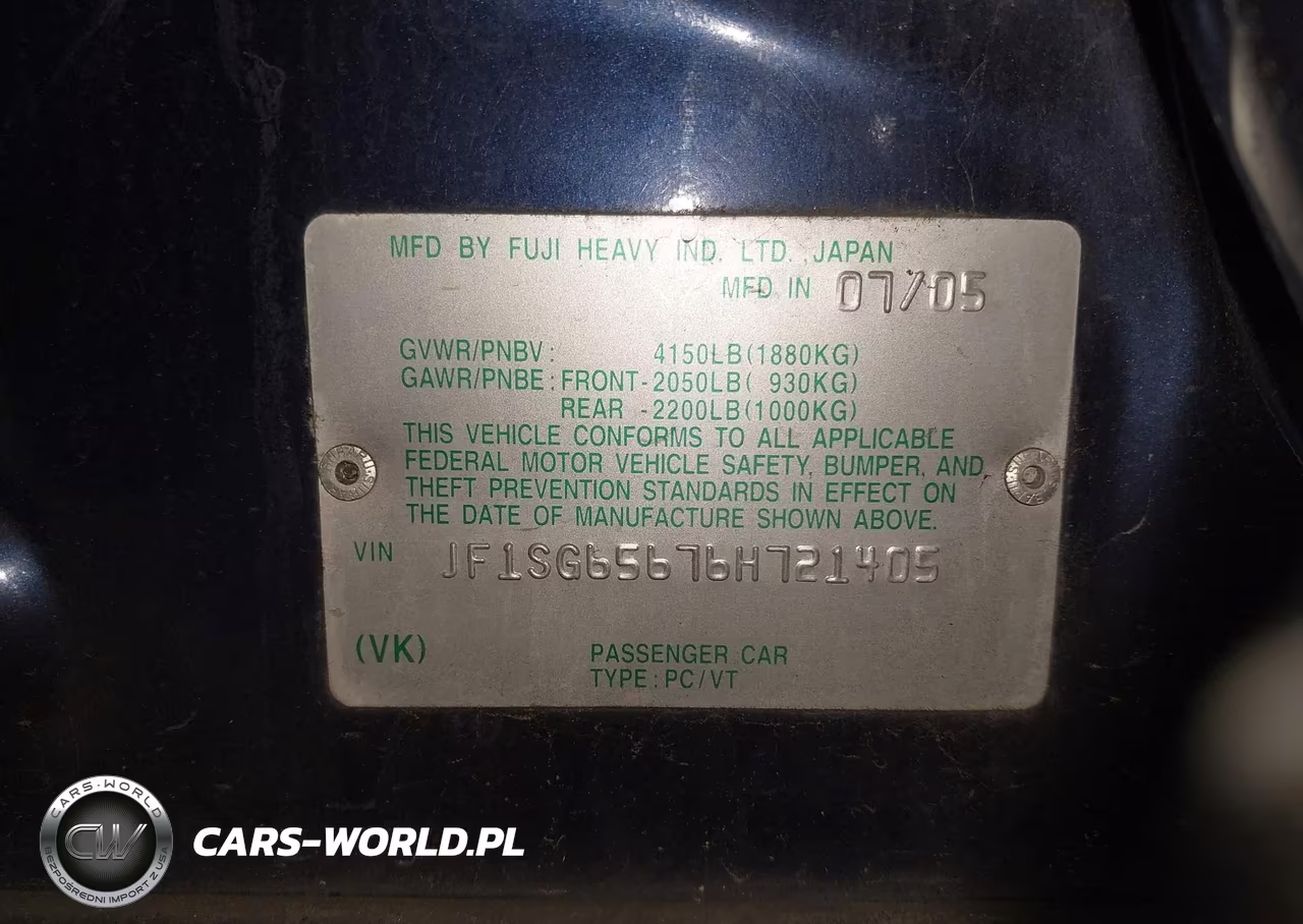 2006 Subaru Forester 2.5X VIN:JF1SG65676H721405 - 9