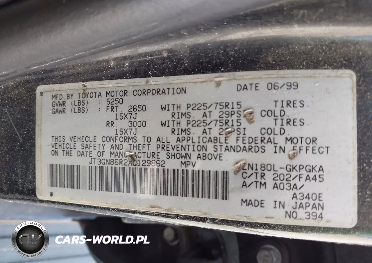 1999 Toyota 4Runner Sr5 V6 VIN:JT3GN86R2X0129862 - 9