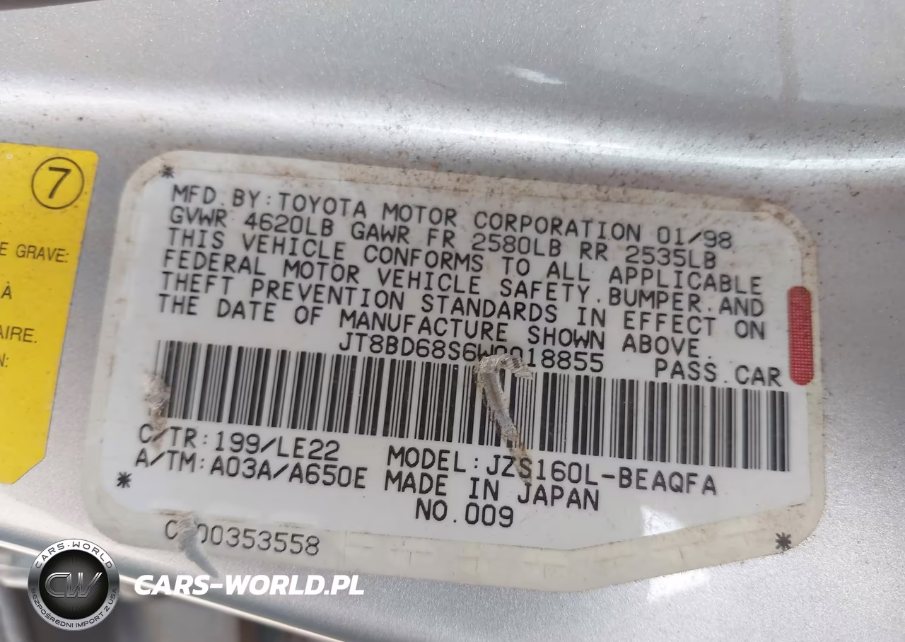 1998 Lexus Gs 300 VIN:JT8BD68S6W0018855 - 9