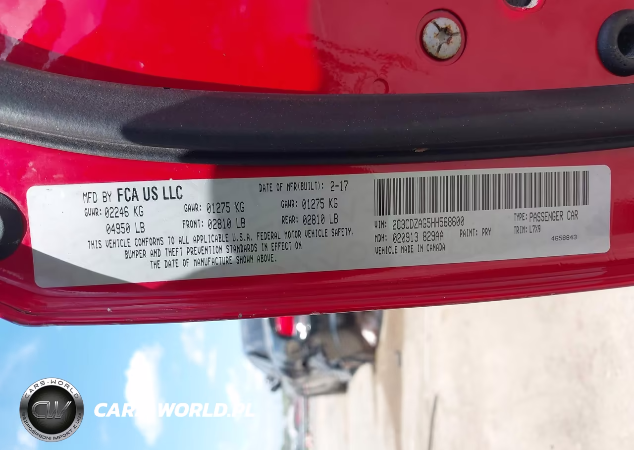 2017 Dodge Challenger Sxt VIN:2C3CDZAG5HH568600 - 9