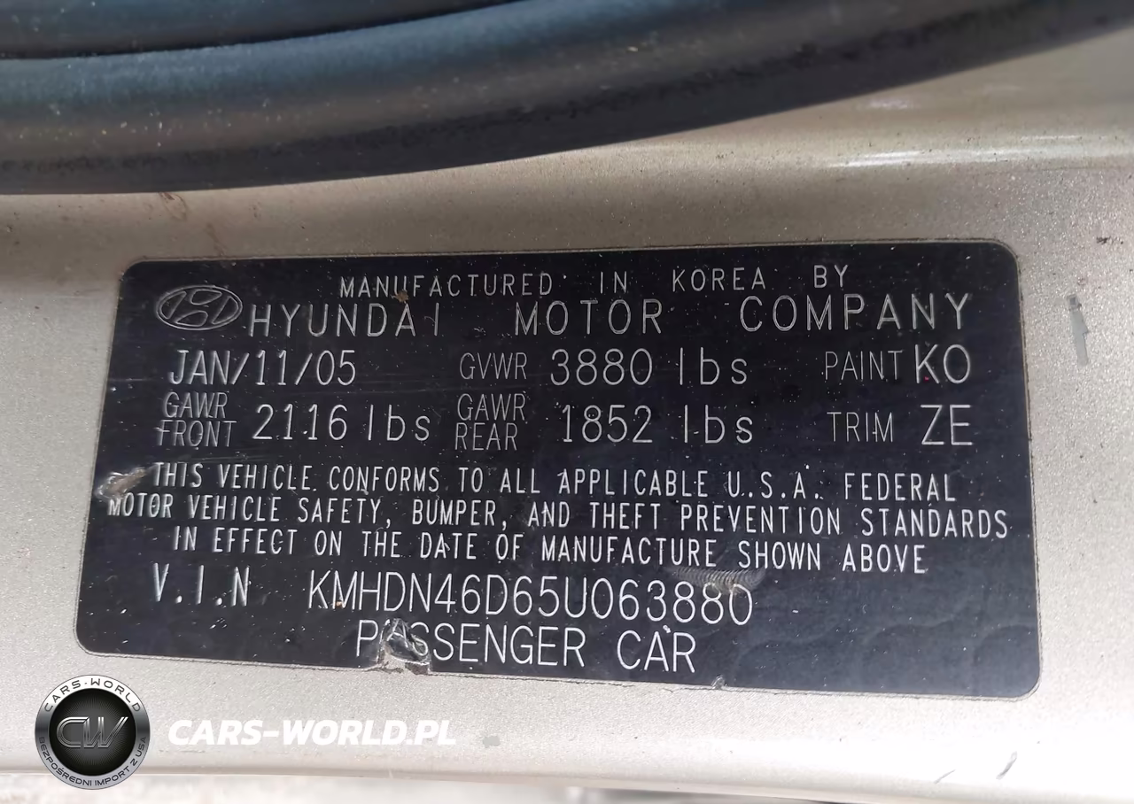 2005 Hyundai Elantra Gls-Gt VIN:KMHDN46D65U063880 - 9