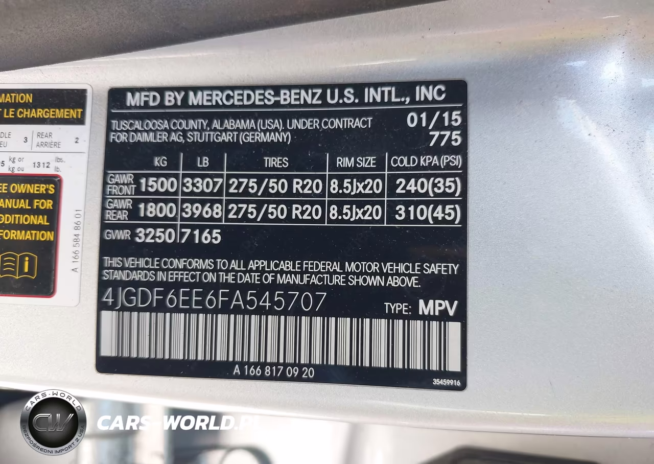 2015 Mercedes-Benz Gl 450 4Matic VIN:4JGDF6EE6FA545707 - 9