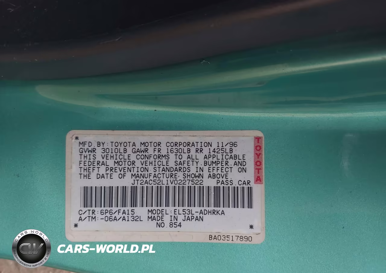 1997 Toyota Tercel Ce VIN:JT2AC52L1V0227522 - 9