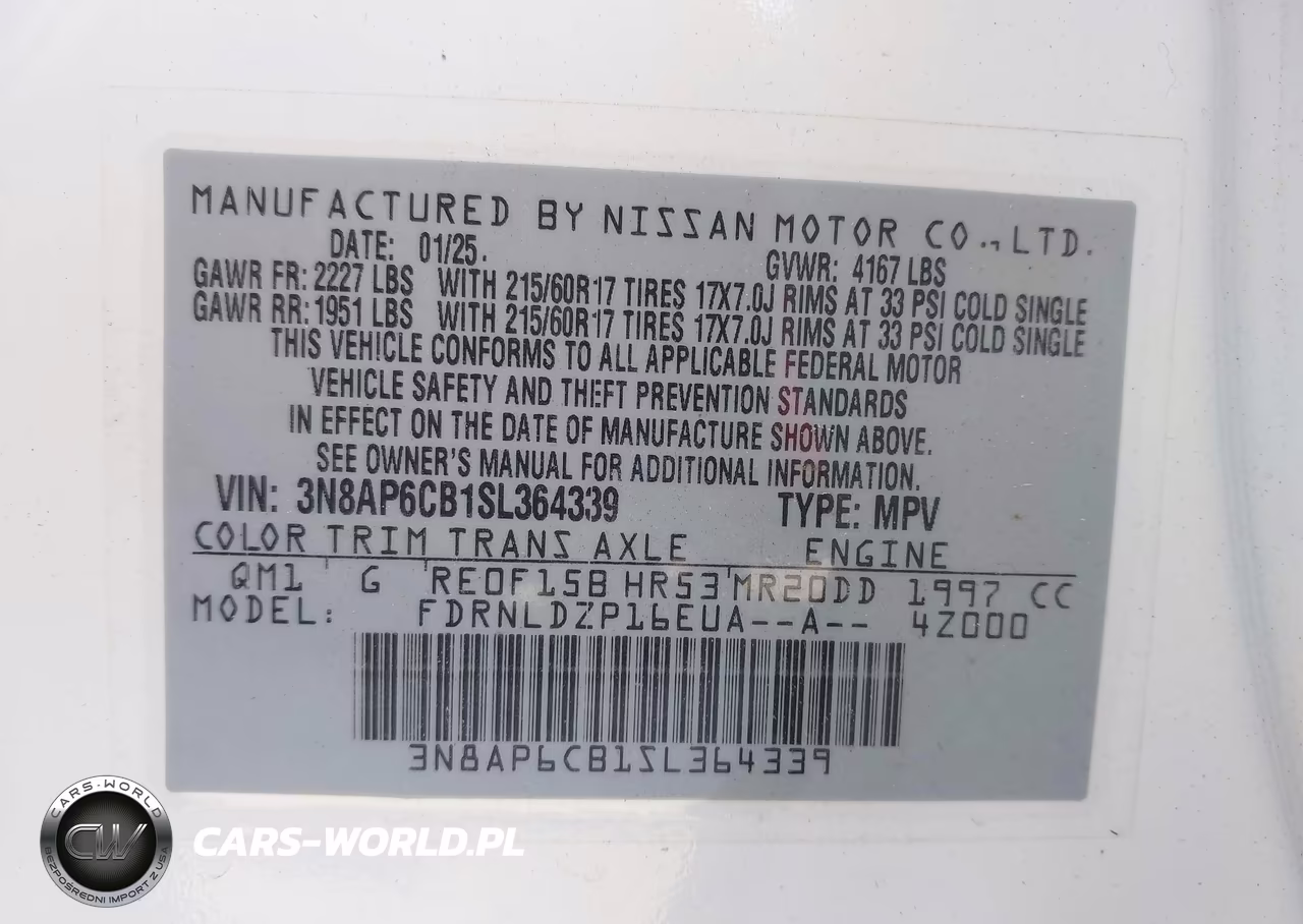 2025 Nissan Kicks Sv Intelligent Awd VIN:3N8AP6CB1SL364339 - 9