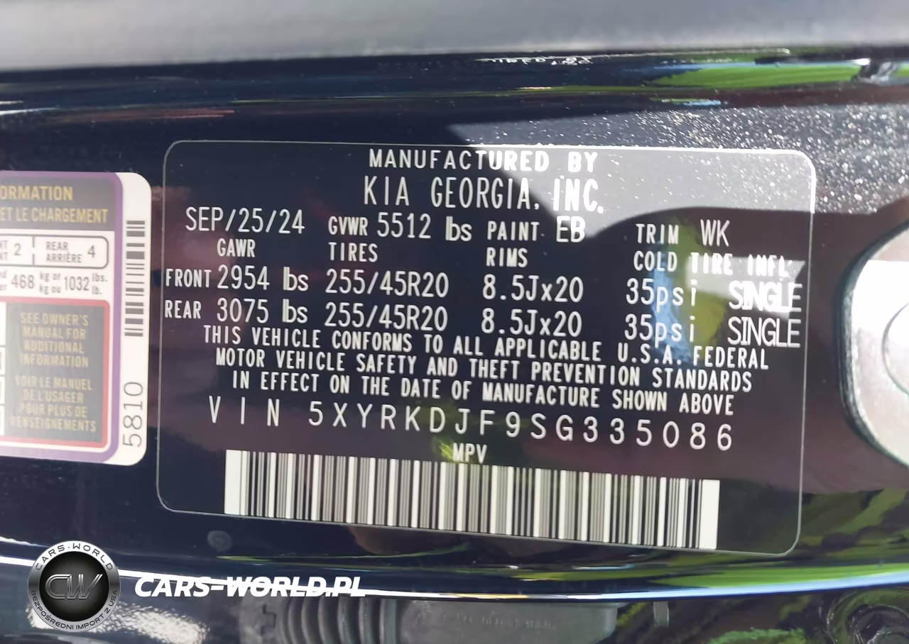 2025 Kia Sorento X-Line Sx Prestige VIN:5XYRKDJF9SG335086 - 9