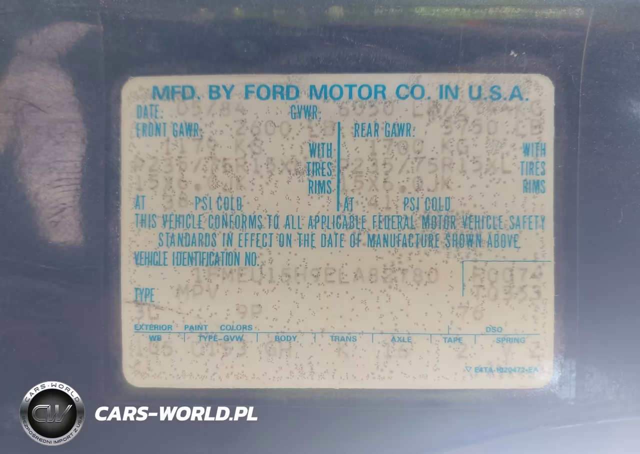 1984 Ford Bronco U100 VIN:1FMEU15H9ELA82780 - 9