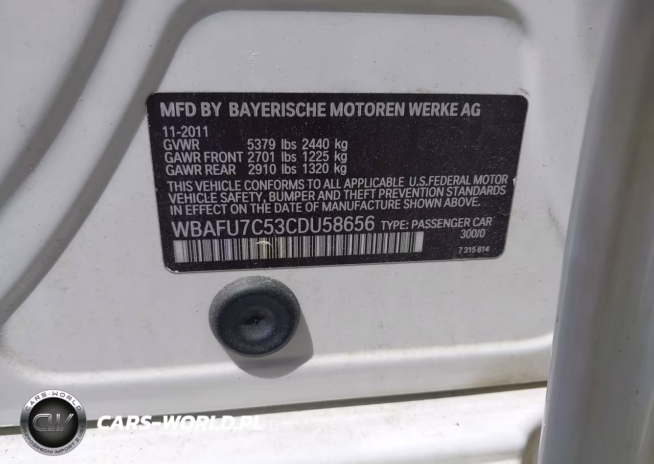2012 BMW 535I xDrive VIN:WBAFU7C53CDU58656 - 9