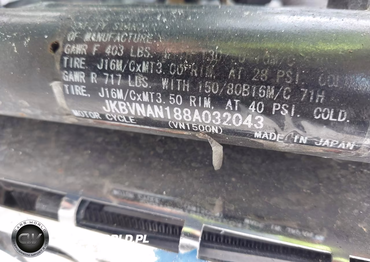 2008 Kawasaki Vn1500 N1 VIN:JKBVNAN188A032043 - 10