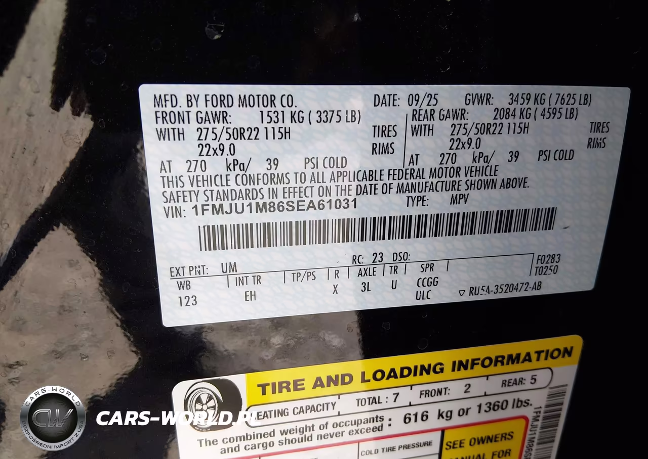 2025 Ford Expedition Platinum VIN:1FMJU1M86SEA61031 - 9
