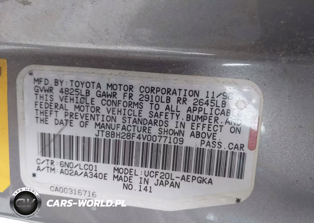 1997 Lexus Ls 400 VIN:JT8BH28F4V0077109 - 9