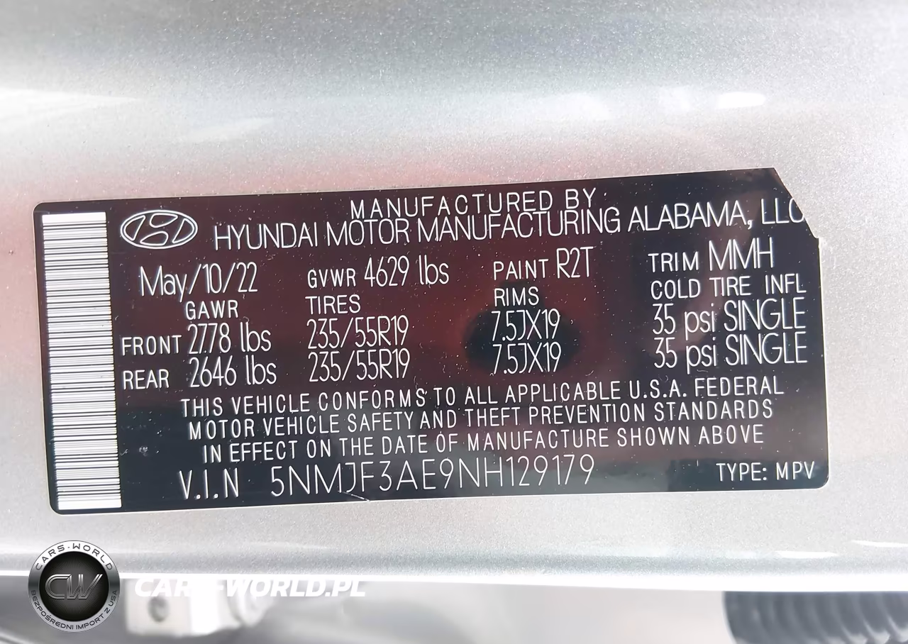 2022 Hyundai Tucson Sel VIN:5NMJF3AE9NH129179 - 9