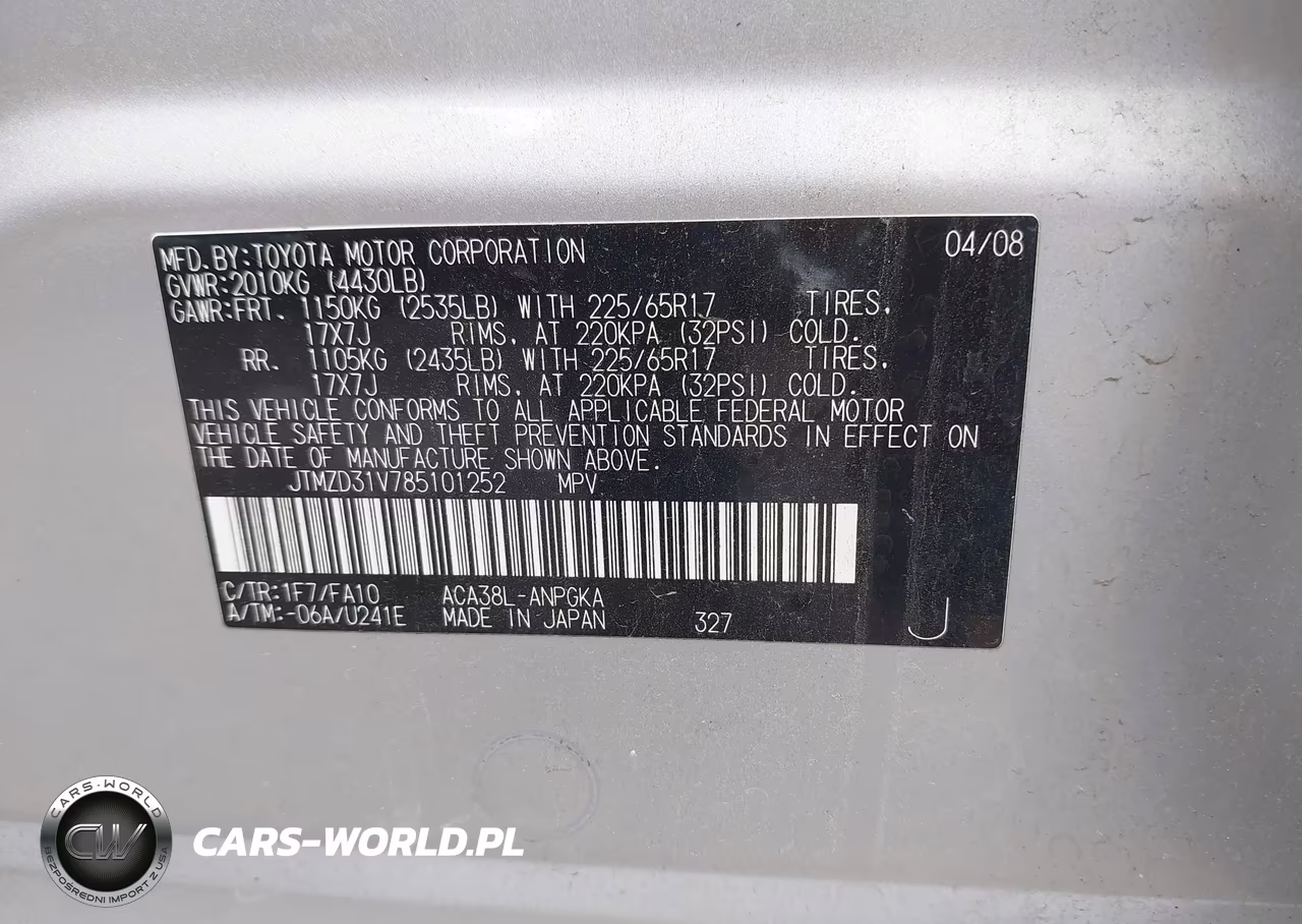 2008 Toyota Rav4 Limited VIN:JTMZD31V785101252 - 9