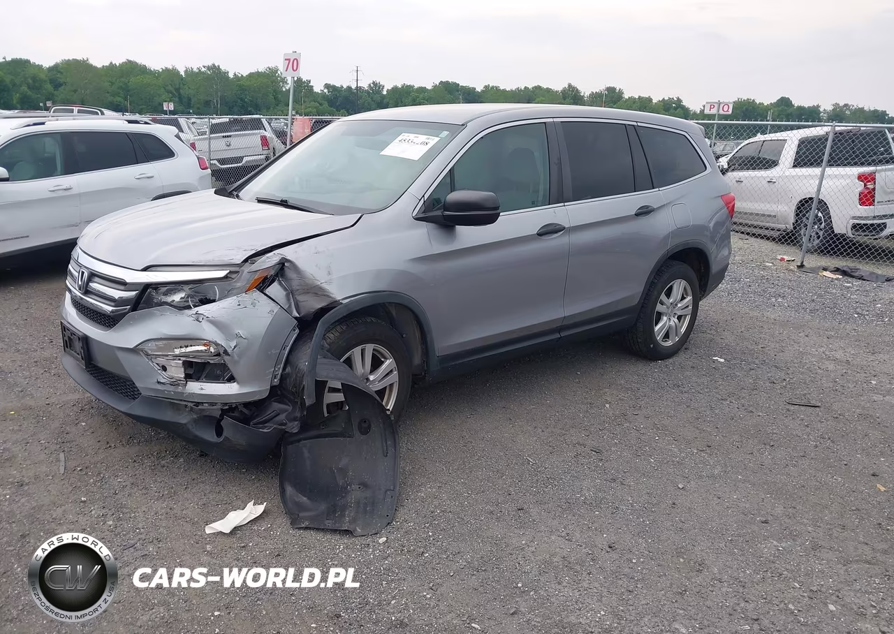 2017 Honda Pilot Lx VIN:5FNYF6H12HB056214 - 2
