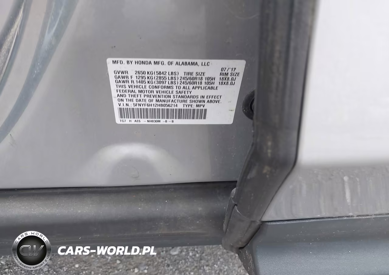 2017 Honda Pilot Lx VIN:5FNYF6H12HB056214 - 9