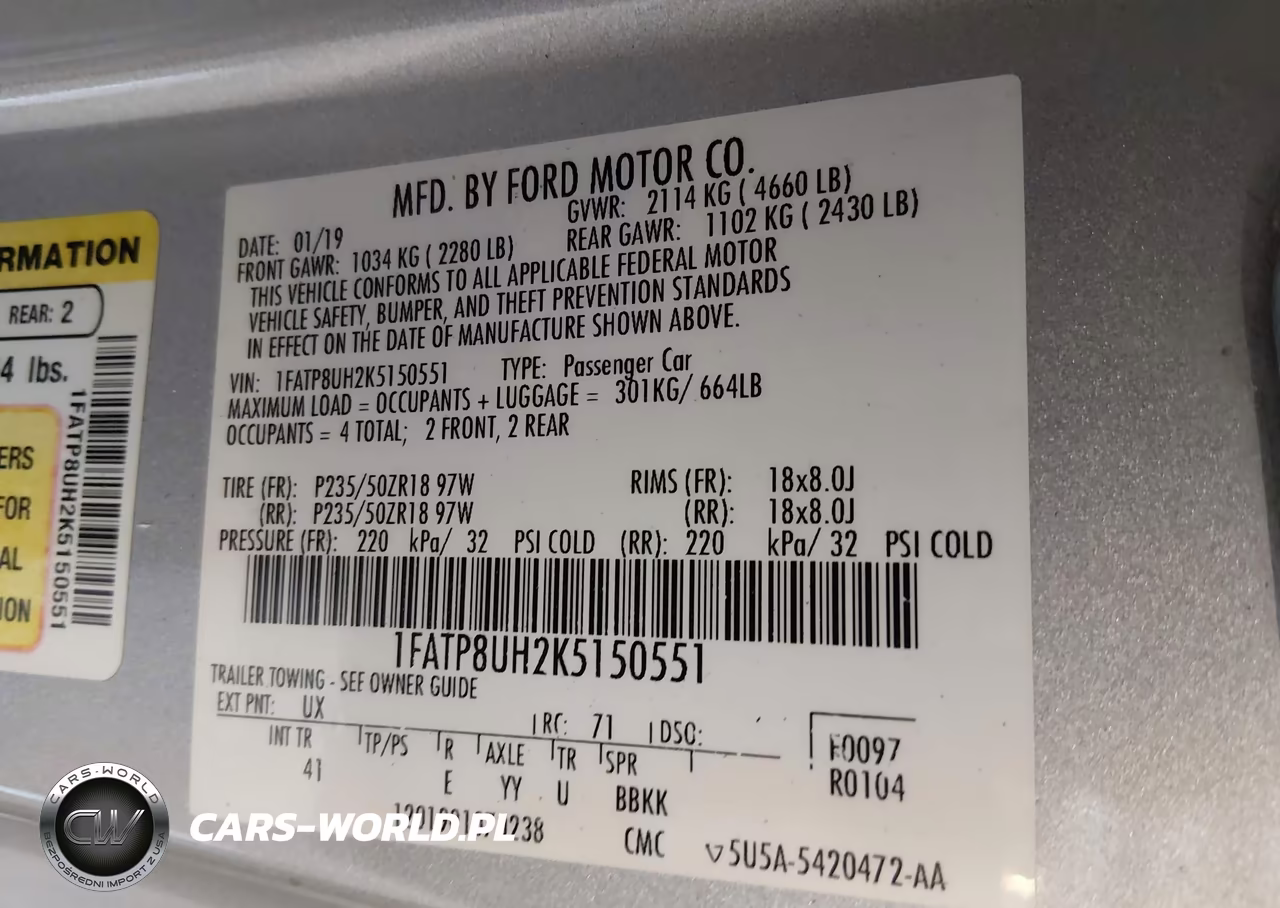 2019 Ford Mustang Ecoboost Premium VIN:1FATP8UH2K5150551 - 9