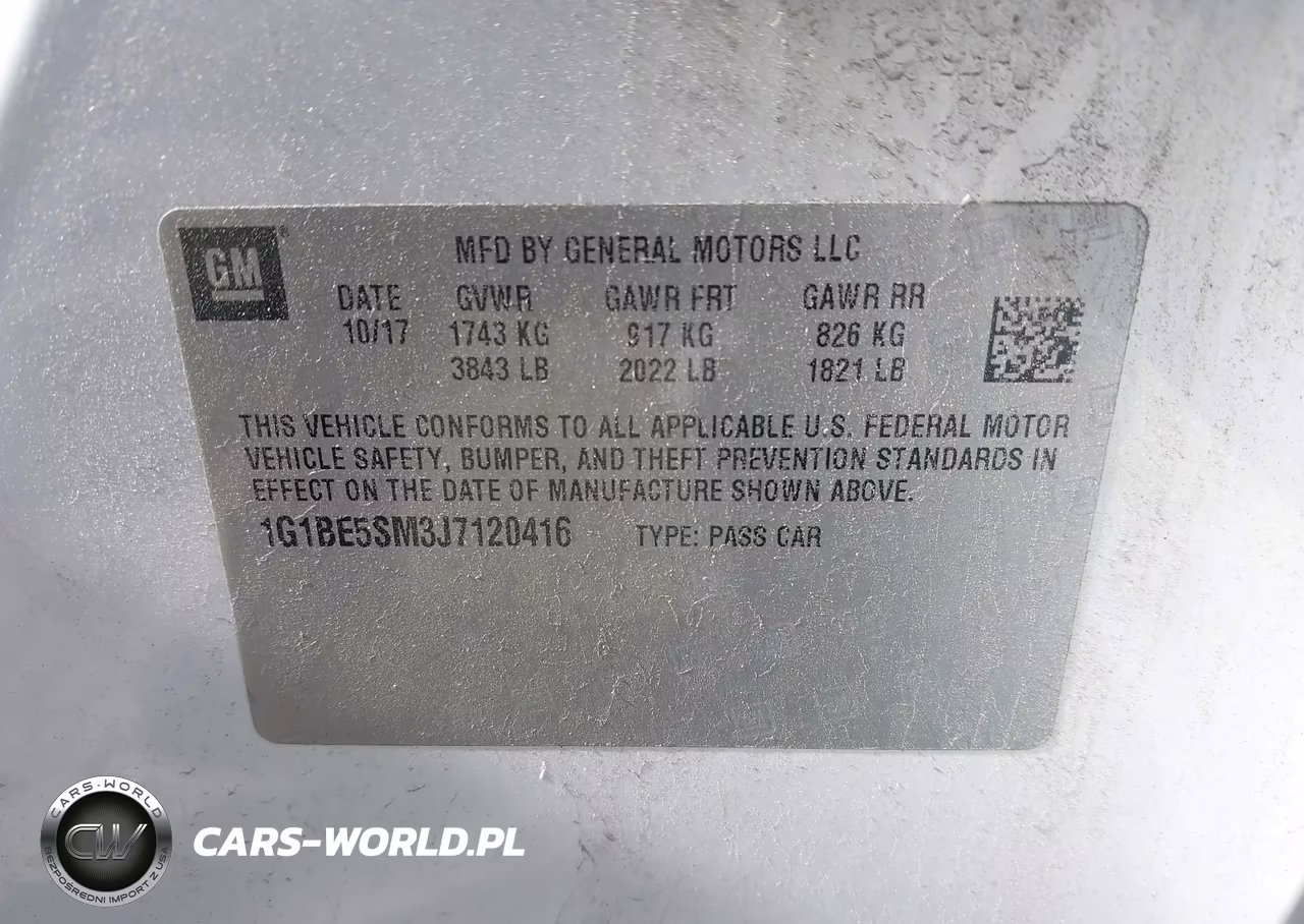 2018 Chevrolet Cruze Lt Auto VIN:1G1BE5SM3J7120416 - 9
