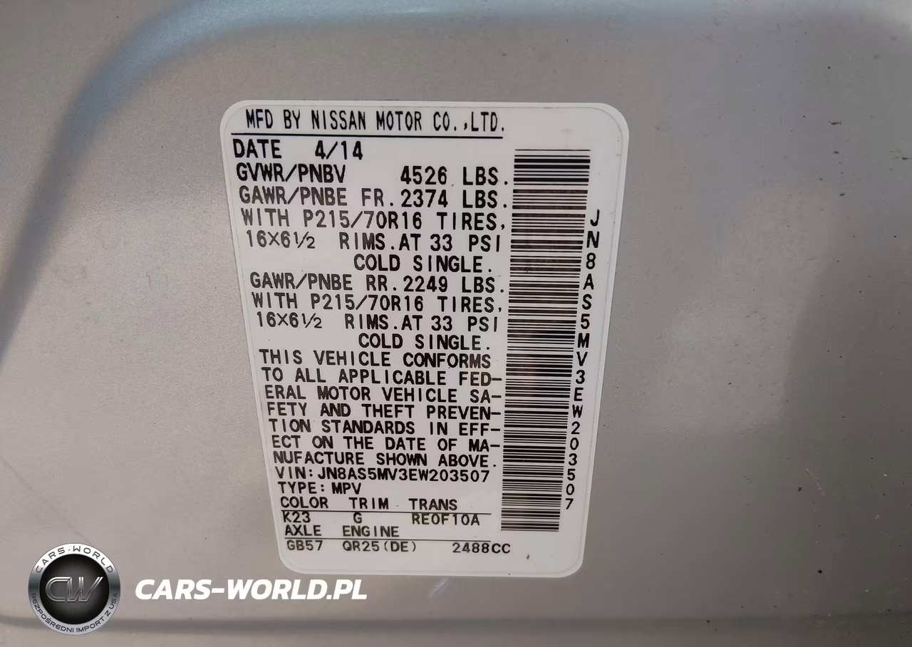 2014 Nissan Rogue Select S VIN:JN8AS5MV3EW203507 - 9