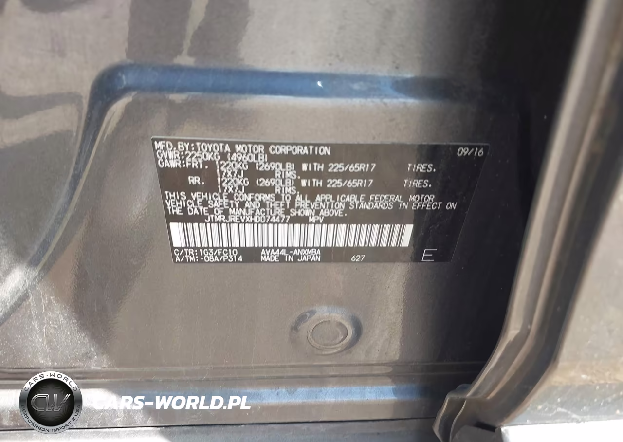 2017 Toyota Rav4 Hybrid Xle VIN:JTMRJREVXHD074477 - 9