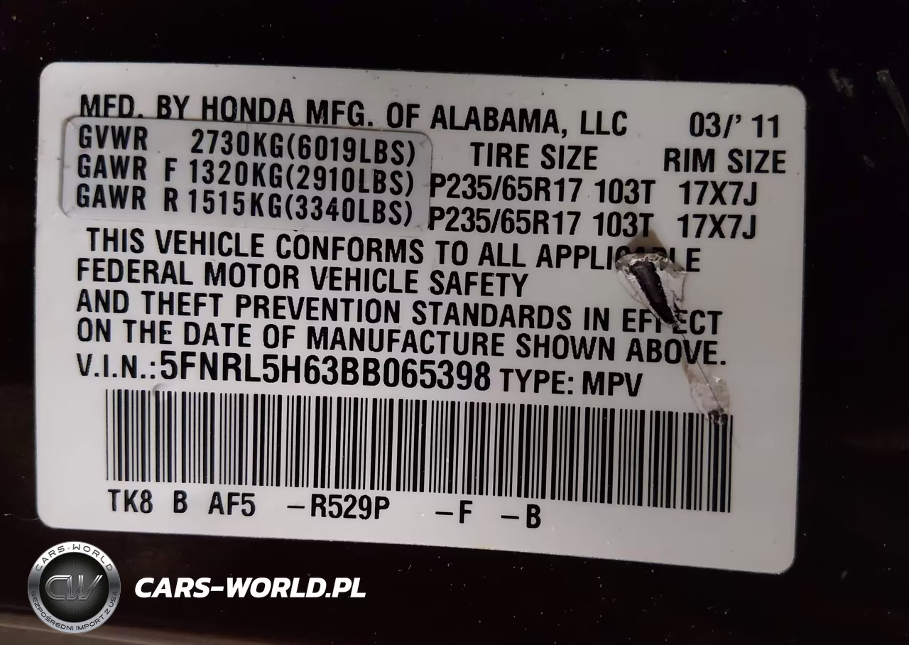 2011 Honda Odyssey Ex-L VIN:5FNRL5H63BB065398 - 9