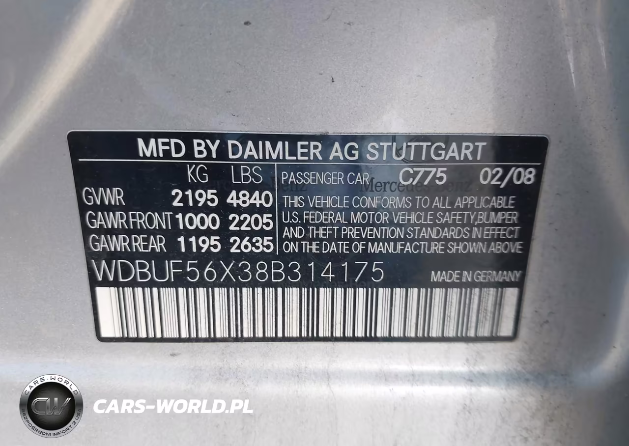 2008 Mercedes-Benz E 350 VIN:WDBUF56X38B314175 - 9