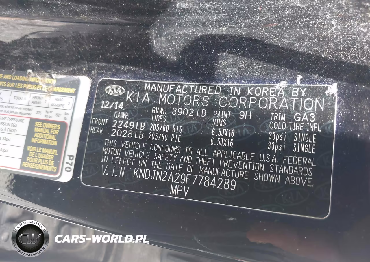 2015 Kia Soul VIN:KNDJN2A29F7784289 - 9