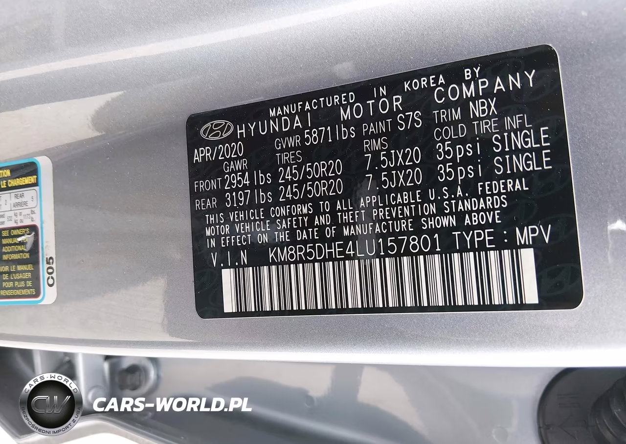2020 Hyundai Palisade Limited VIN:KM8R5DHE4LU157801 - 9