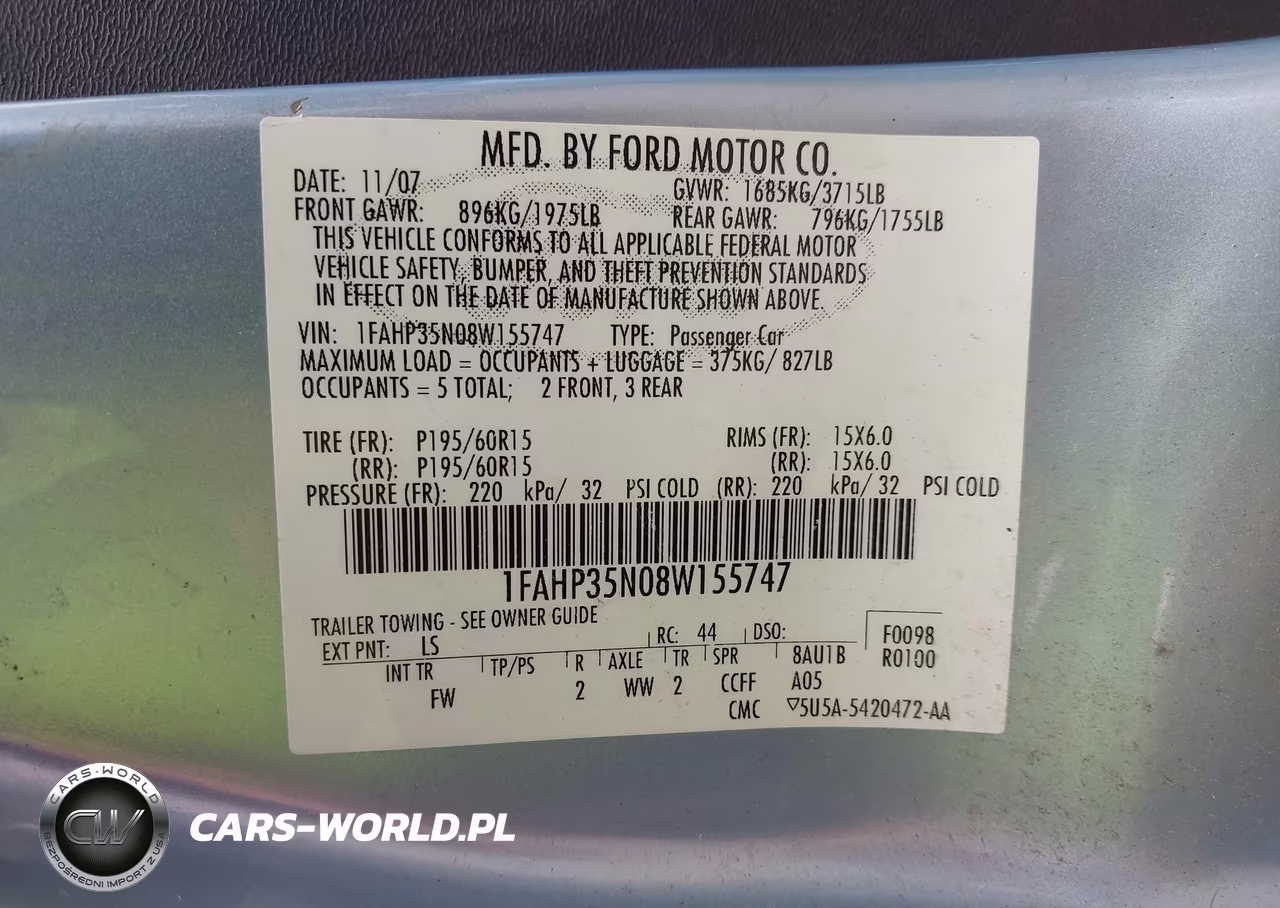 2008 Ford Focus Se-Ses VIN:1FAHP35N08W155747 - 9