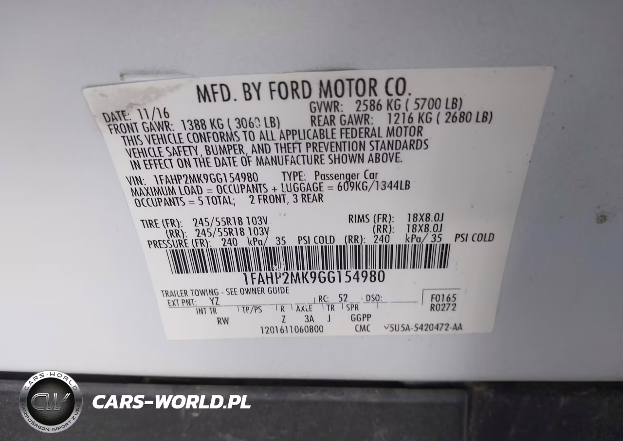 2016 Ford Police Interceptor VIN:1FAHP2MK9GG154980 - 9