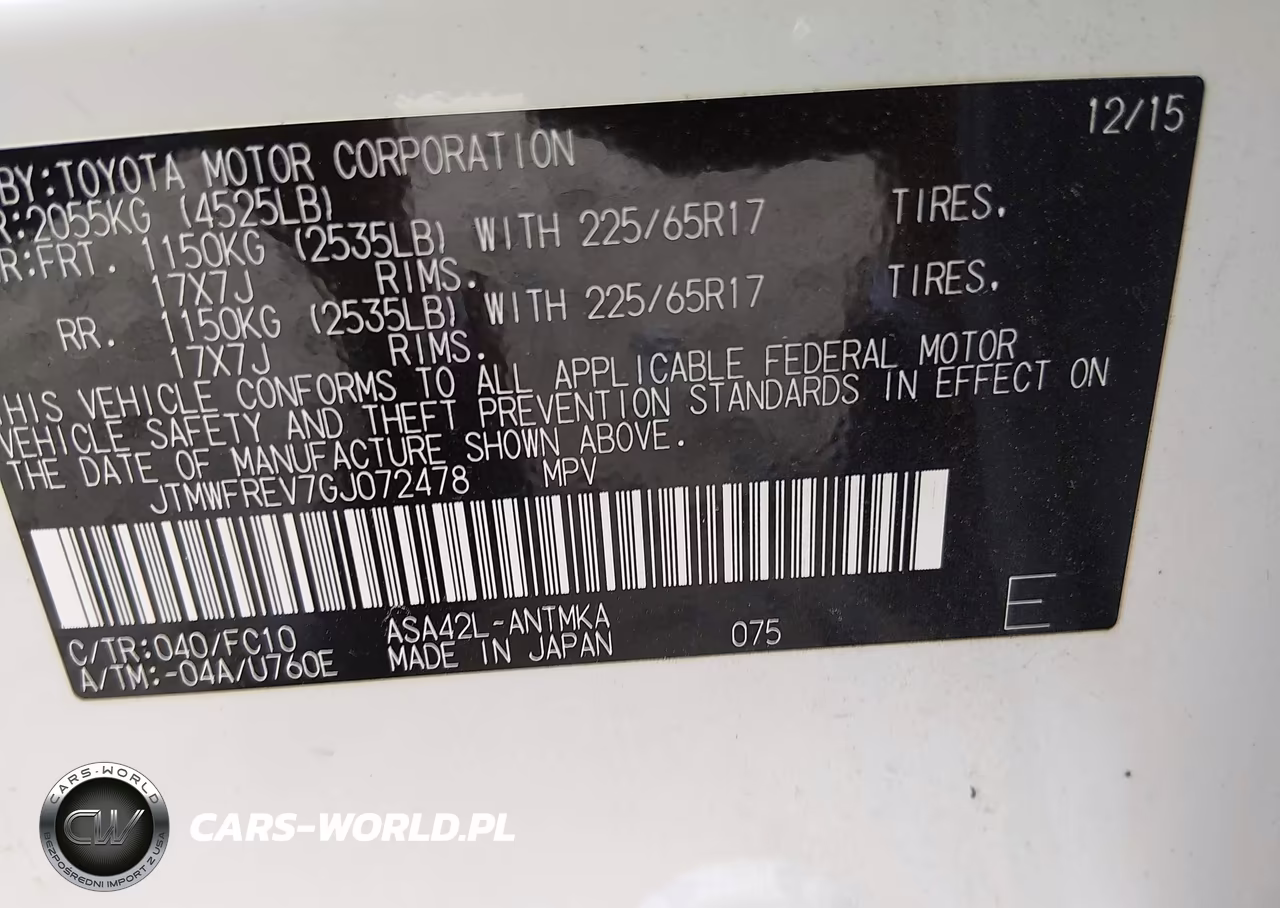 2016 Toyota Rav4 Xle VIN:JTMWFREV7GJ072478 - 9
