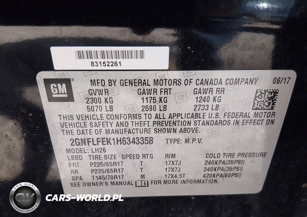 2017 Chevrolet Equinox Lt VIN:2GNFLFEK1H6343358 - 9