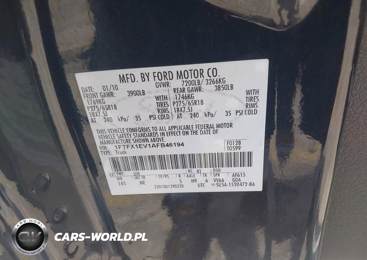 2010 Ford F-150 Fx4-Lariat-Xl-Xlt VIN:1FTFX1EV1AFB46194 - 9